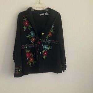 FINAL MARKDOWN Blair unlined embroidered jacket medium
